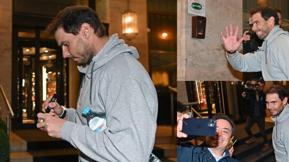 Nadal a Torino per le Atp Finals: selfie e autografi
