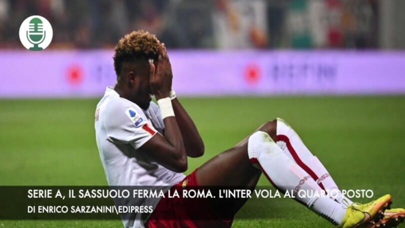 Serie A: il Sassuolo ferma la Roma. L'Inter vola al quarto posto