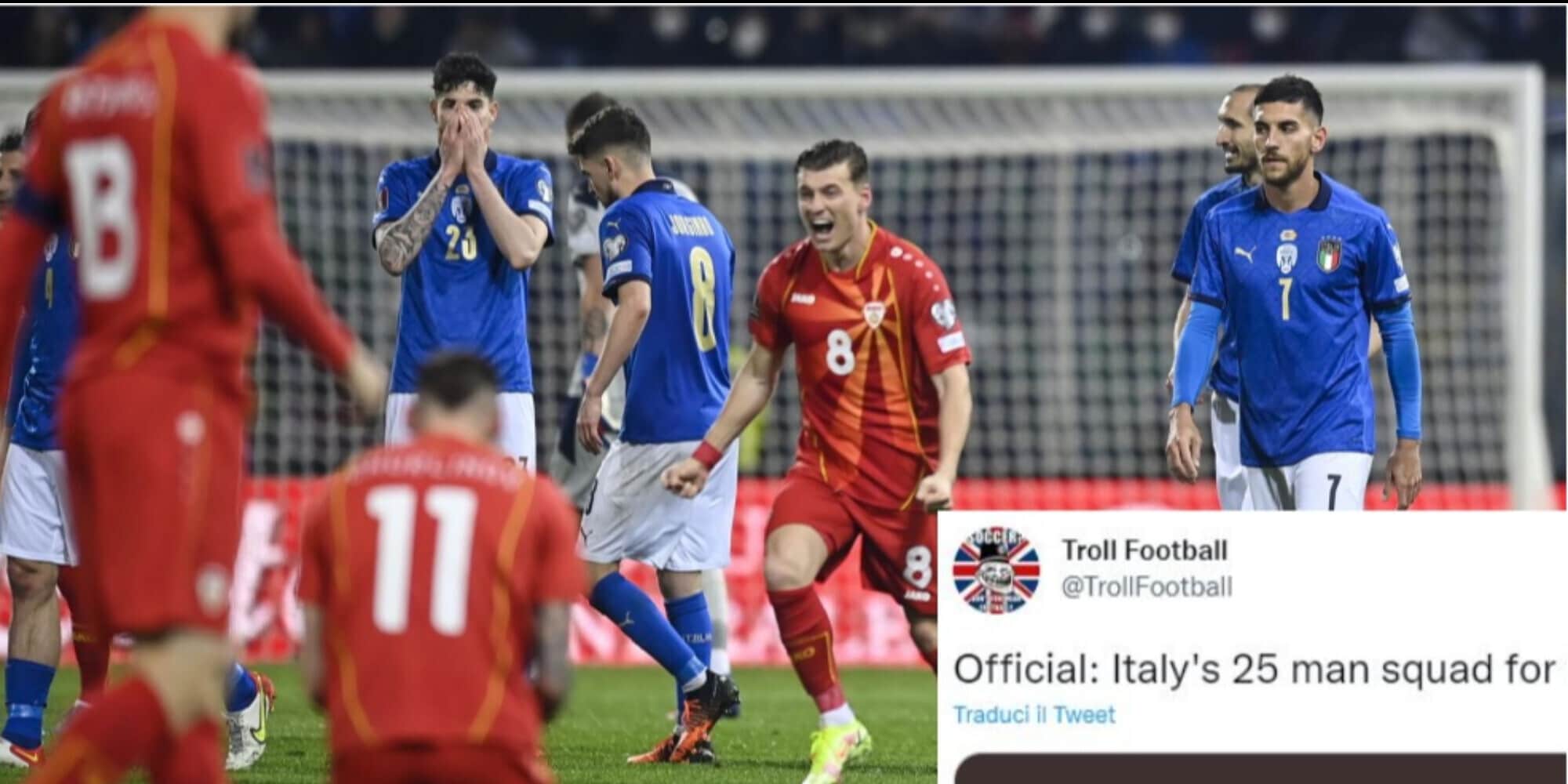 "Ecco i convocati dell'Italia per il Mondiale": lo sfottò degli inglesi è virale