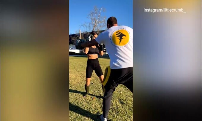 Canalis, che ritmo! L'allenamento è super intenso!