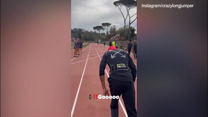 Marcell Jacobs accelera: il video degli allenamenti