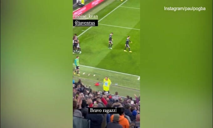 Juve, al gol di Kean esulta anche... Pogba!