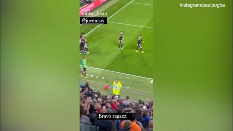 Juve, al gol di Kean esulta anche... Pogba!