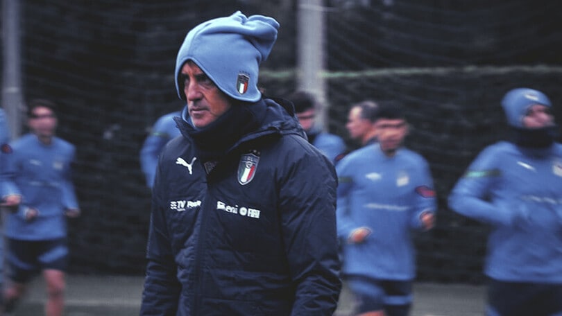 Azzurri in campo a Coverciano
