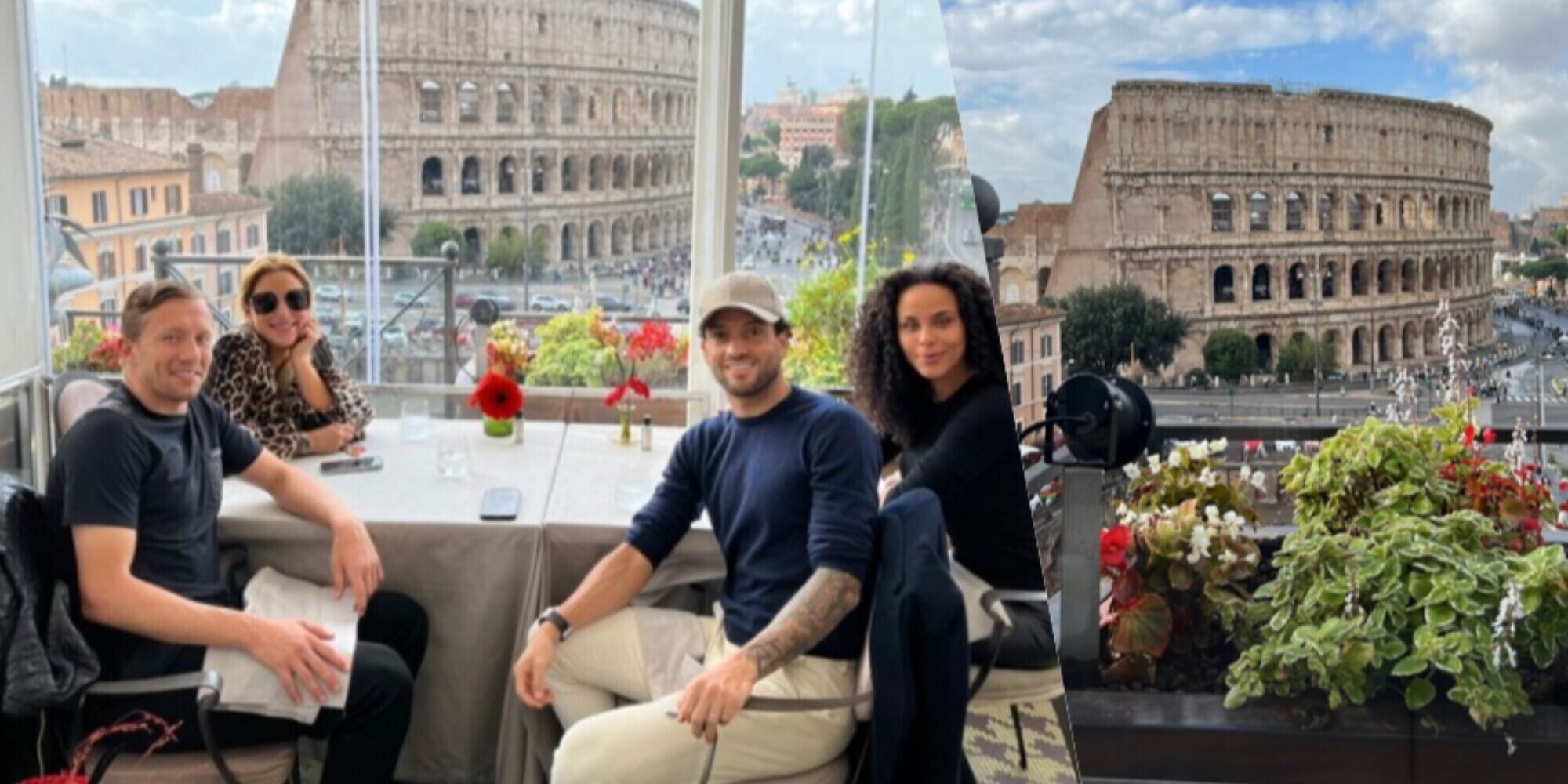 Leiva e le vacanze romane: pranzo speciale con Felipe Anderson
