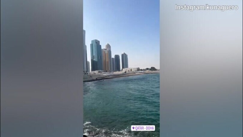El Kun Aguero a Doha in attesa del Mondiale