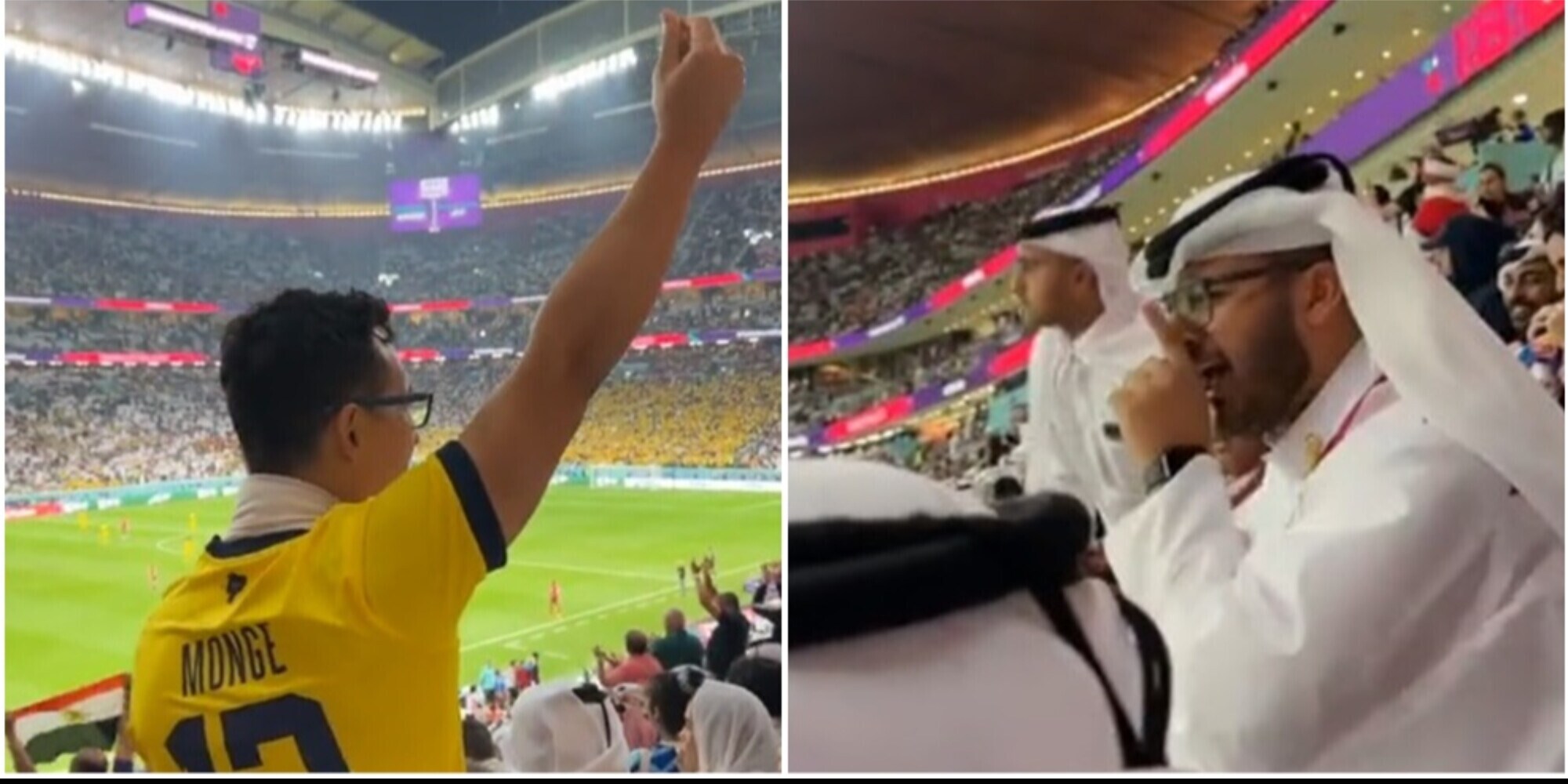 Qatar-Ecuador, in tribuna scoppia la polemica: il video del gesto è virale