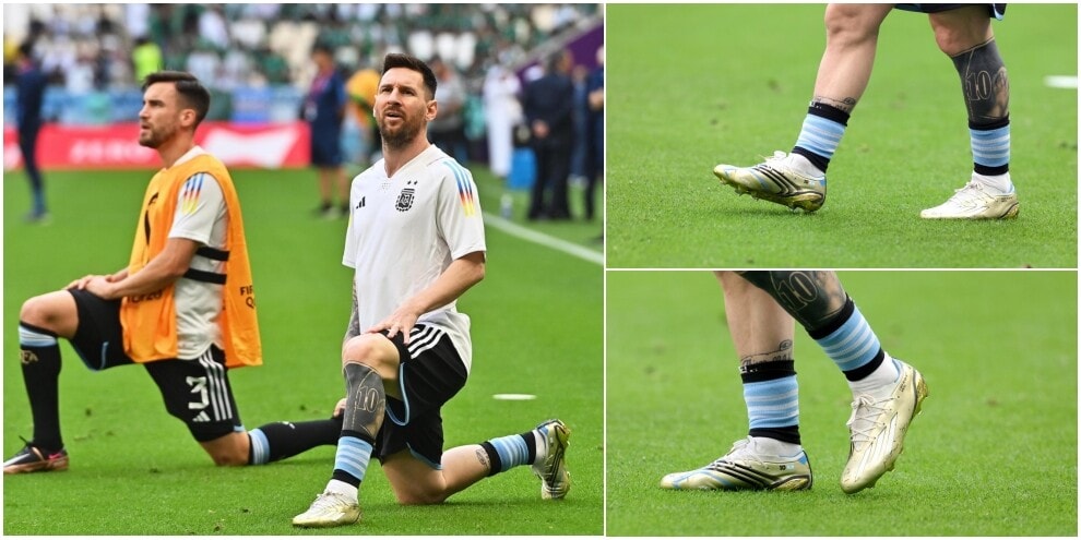 Messi, la caviglia sta meglio: le foto prima di Argentina-Arabia