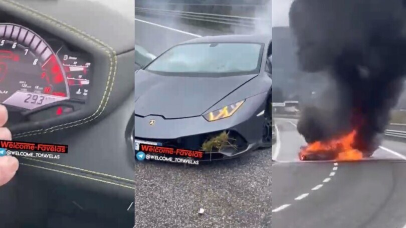 Napoli, noleggiano una Lamborghini da 200mila euro e si schiantano in autostrada