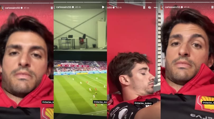 La Ferrari segue la Spagna: Sainz entusiasta, ma Leclerc... si addormenta!