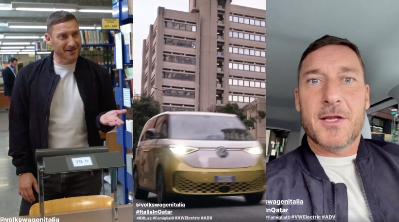 Totti non si arrende: porta l'Italia in Qatar in un ironico viaggio con Volkswagen