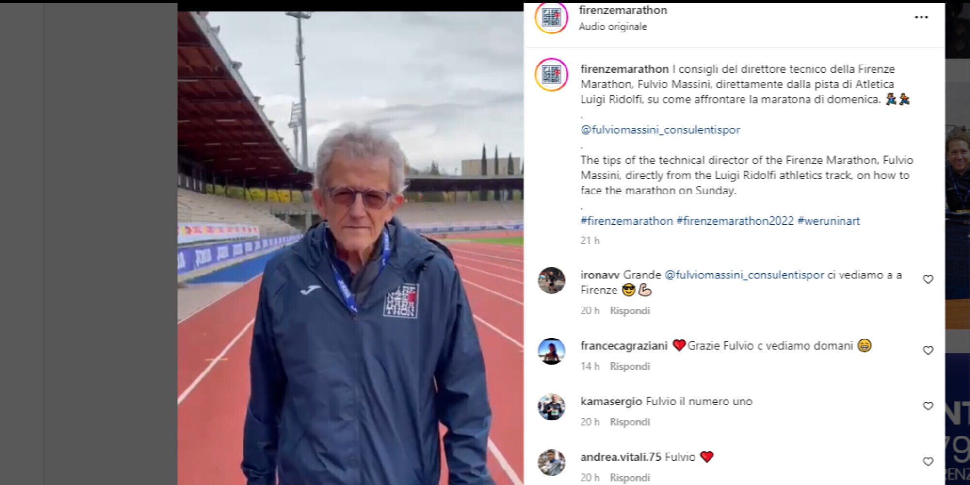 Firenze Marathon: come correrla. Il percorso spiegato da Fulvio Massini