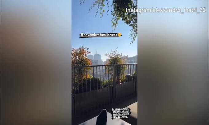 Milano con il sole, Matri prende in giro i suoi amici...