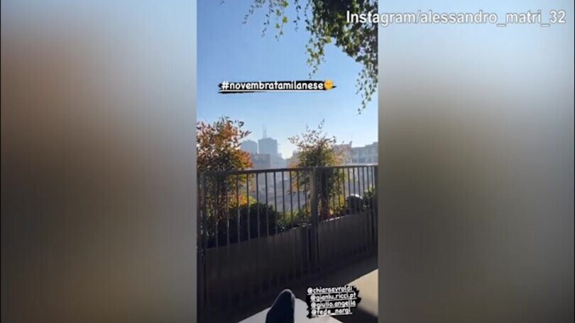 Milano con il sole, Matri prende in giro i suoi amici...