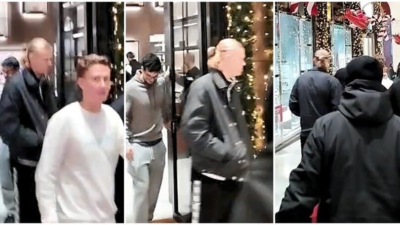 Haaland fa shopping in centro a Bologna