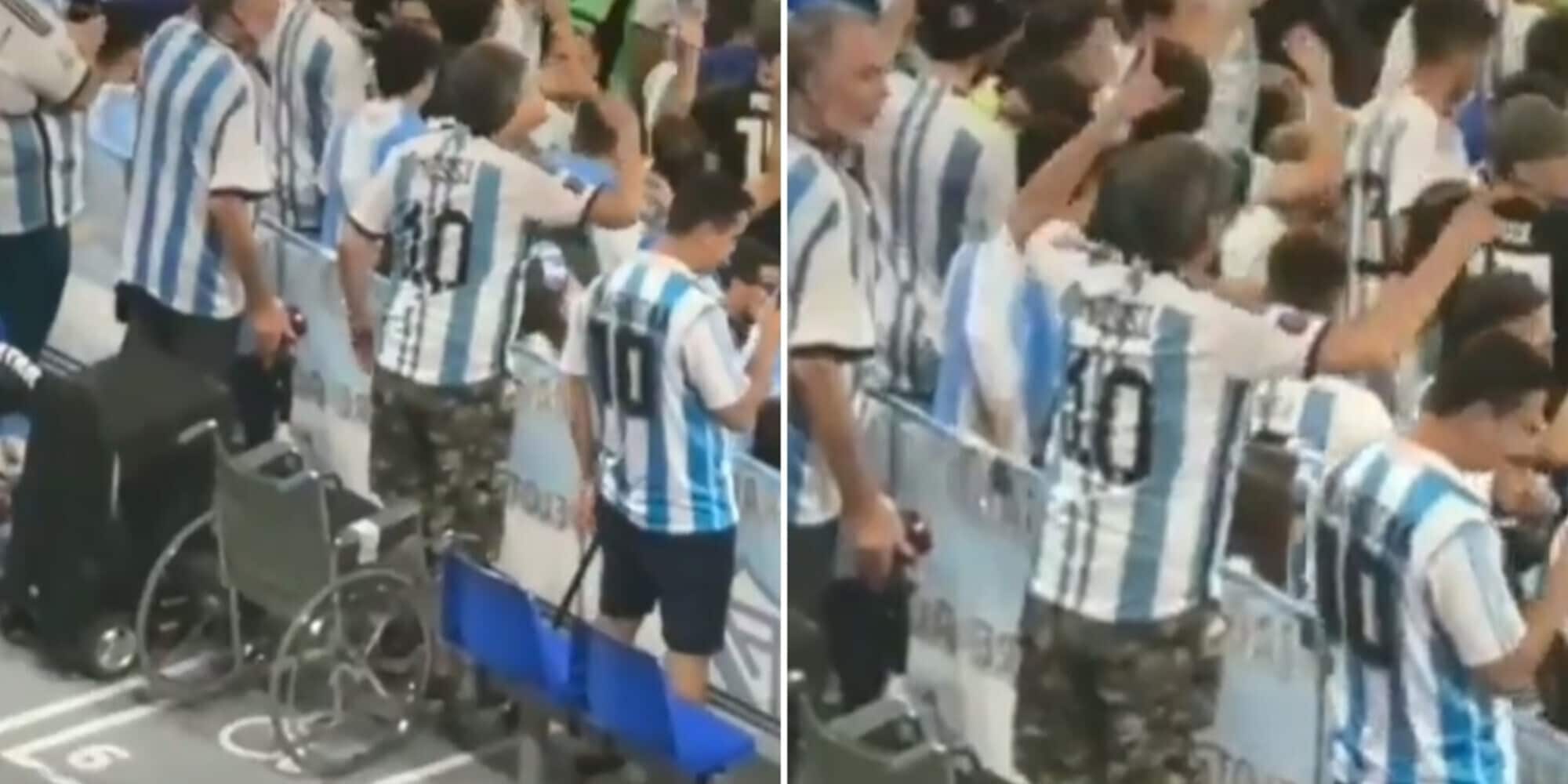 Mondiali, bufera sui social: tifoso in carrozzina si alza per cantare, il video è virale