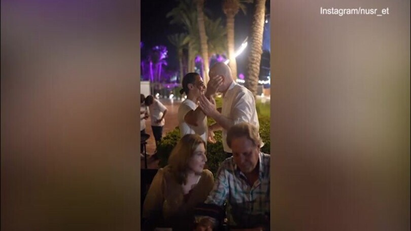 Qatar 2022, Infantino a cena da Nusr Et