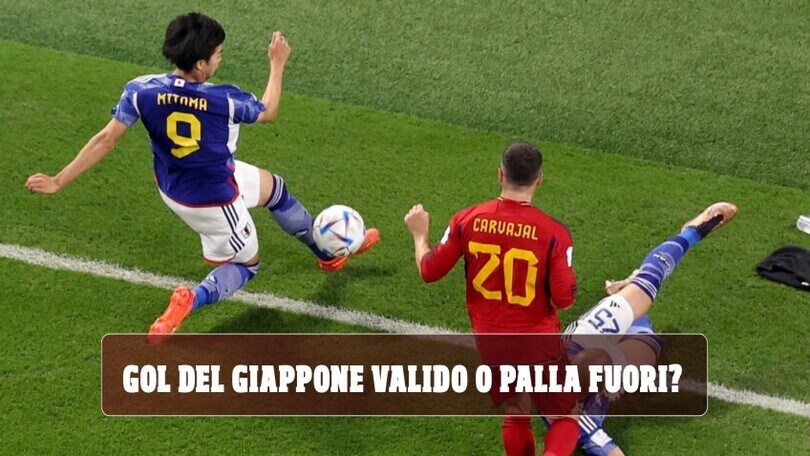Gol del Giappone valido o palla fuori?
