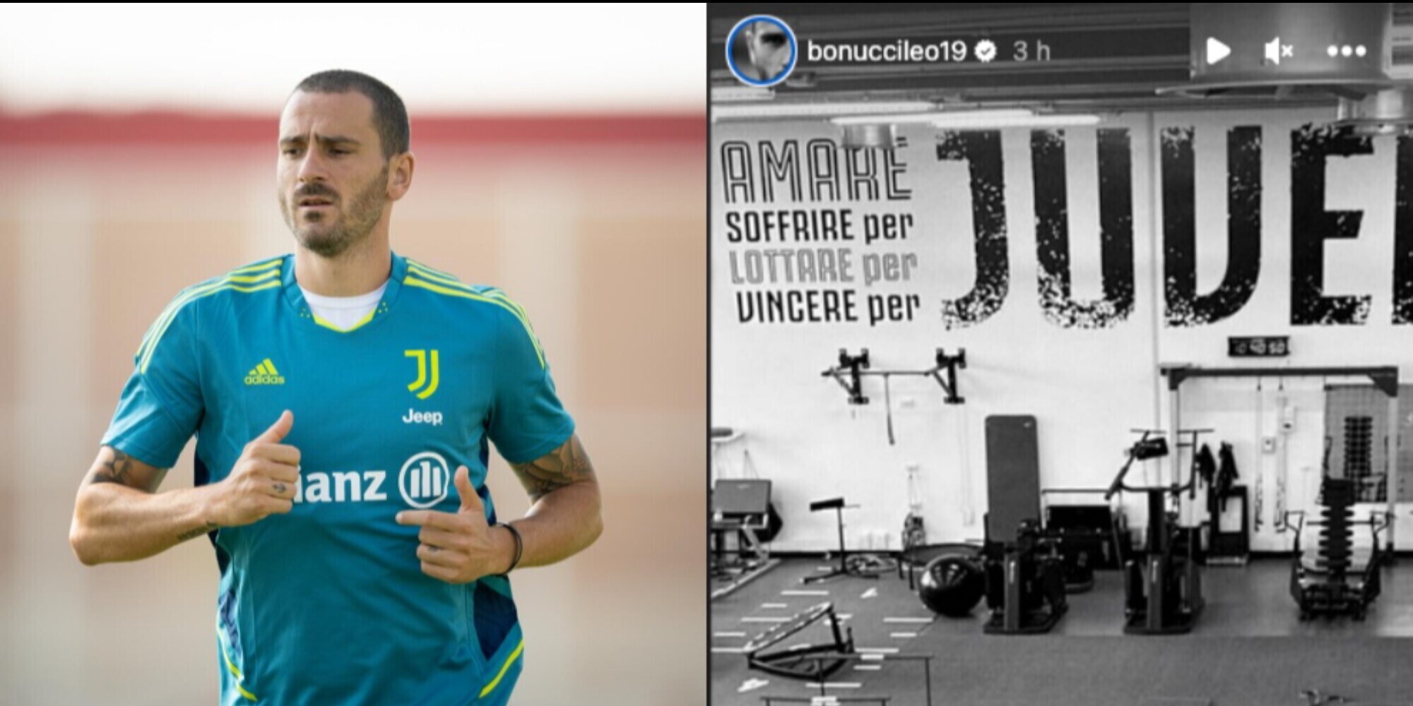 Juve, Bonucci lavora da solo e non sfugge un particolare