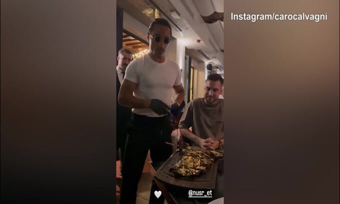 Caro Calvagni: prima cena da Nusr-Et e poi palestra di buon mattino