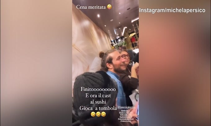 Michela Persico tra sushi e tombola