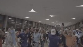 I tifosi dell'Argentina reagiscono all'eliminazione del Brasile