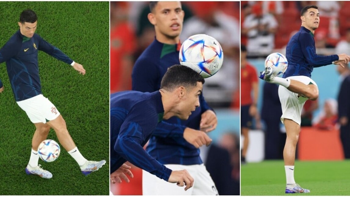 Ronaldo parte ancora in panchina ma regala magie durante il riscaldamento