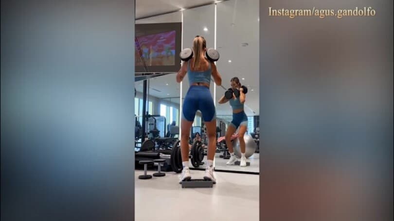 Lady Lautaro, l'allenamento impressiona i fans