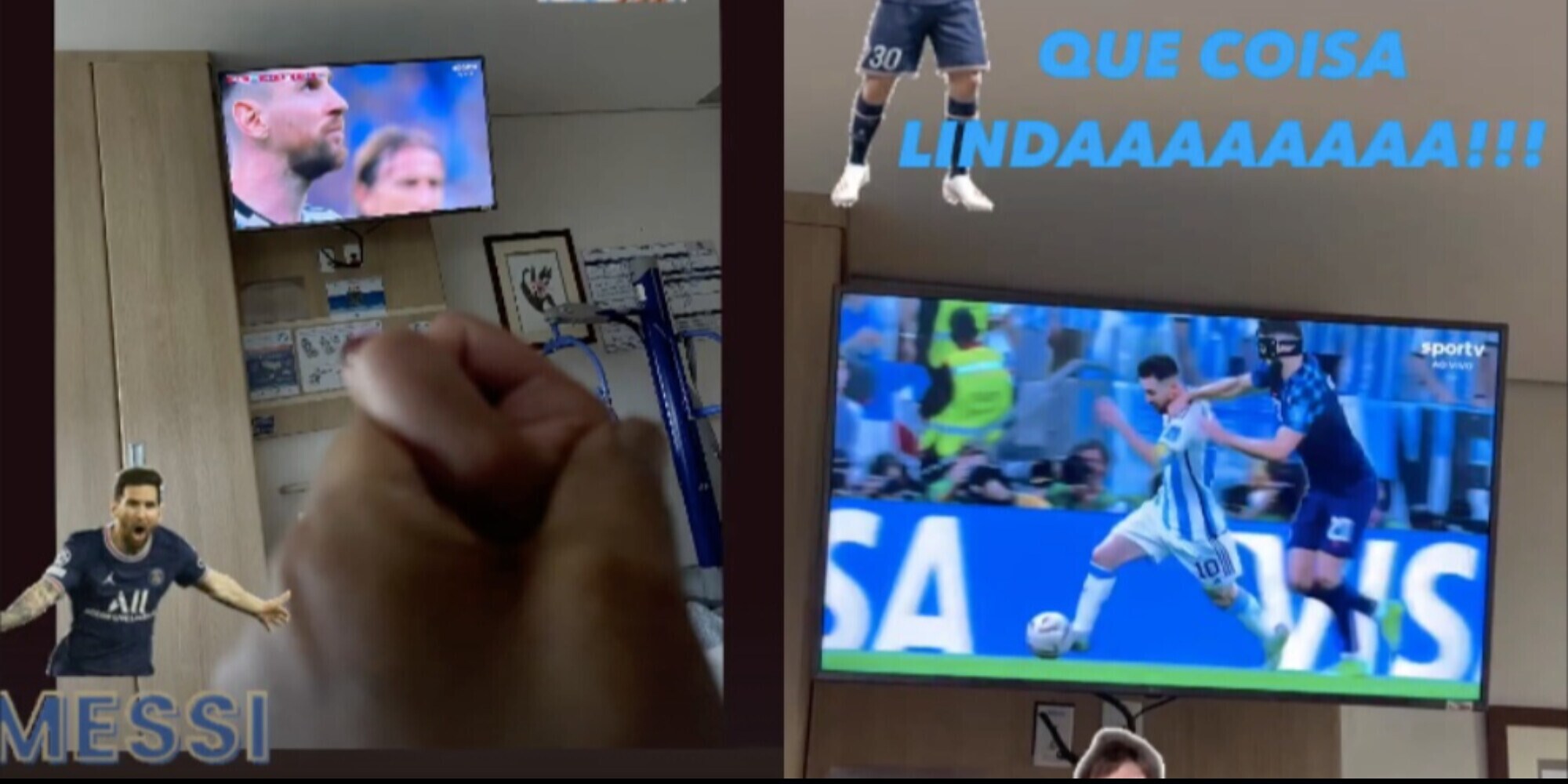 Pelé guarda Messi dal letto d'ospedale: il video social