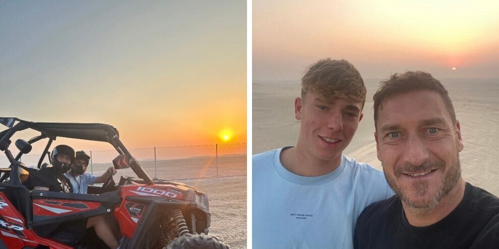 Totti nel deserto con Cristian: ecco cosa fanno e... cosa cantano!