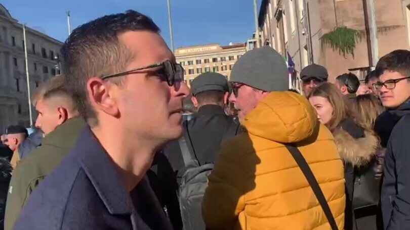 L'arrivo di Roberto Mancini per i funerali di Mihajlovic
