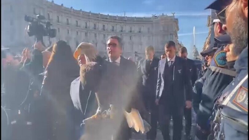 Funerali Mihajlovic, l'arrivo della Lazio