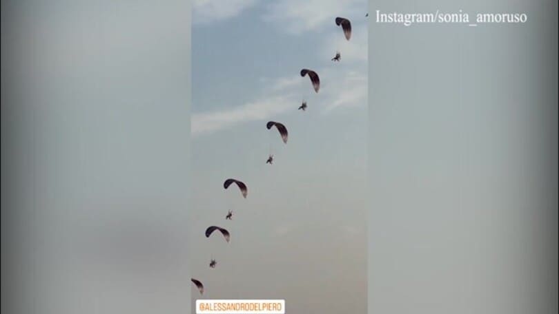 Spettacolo in cielo, Del Piero rimane incantato