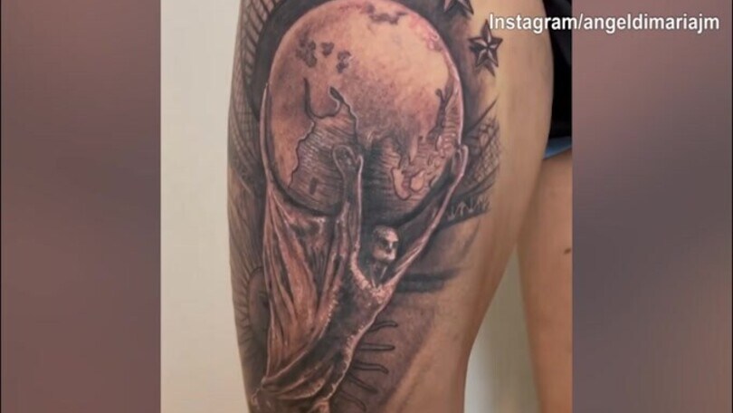 Argentina, Di Maria e l'incredibile tatuaggio per la Coppa del Mondo