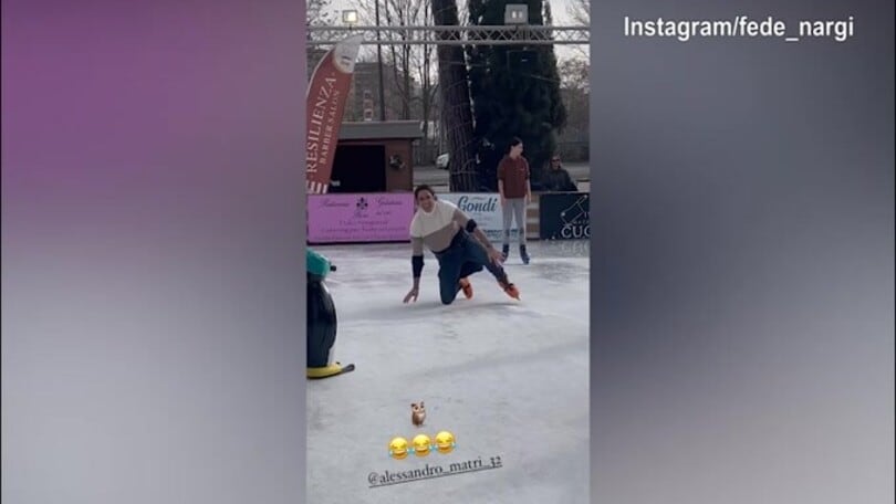 Matri sui pattini, che caduta!