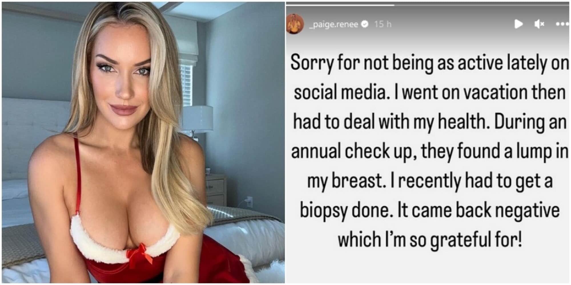 La sexy golfista Paige Spiranac spaventa i fan per un problema di salute
