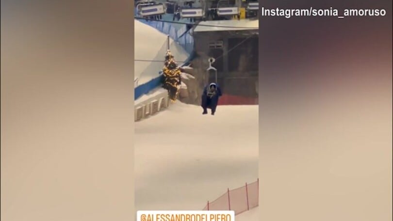 Divertimento sulla neve per Alex Del Piero