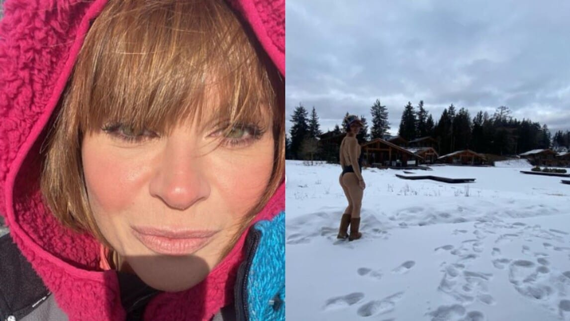 Alessandra Amoroso sfida il freddo: mezza nuda sulla neve!