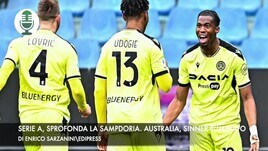 Serie A, sprofonda la Sampdoria. Australian Open, Sinner eliminato
