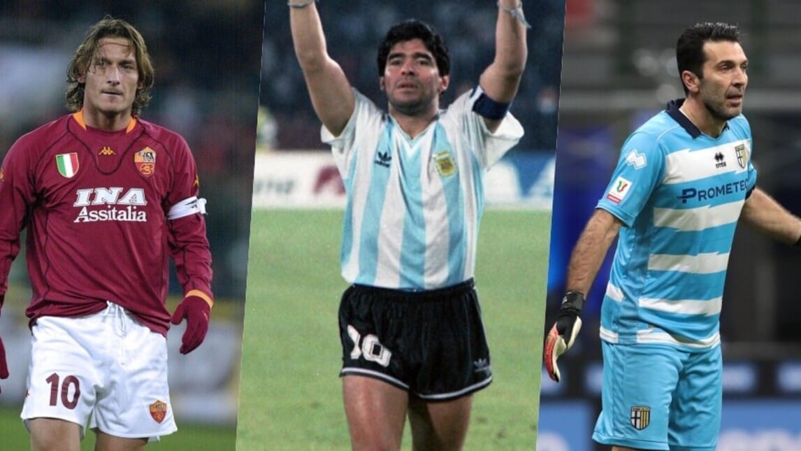 Da Totti a Maradona fino a Buffon: i 20 campioni che non hanno mai vinto la Champions League
