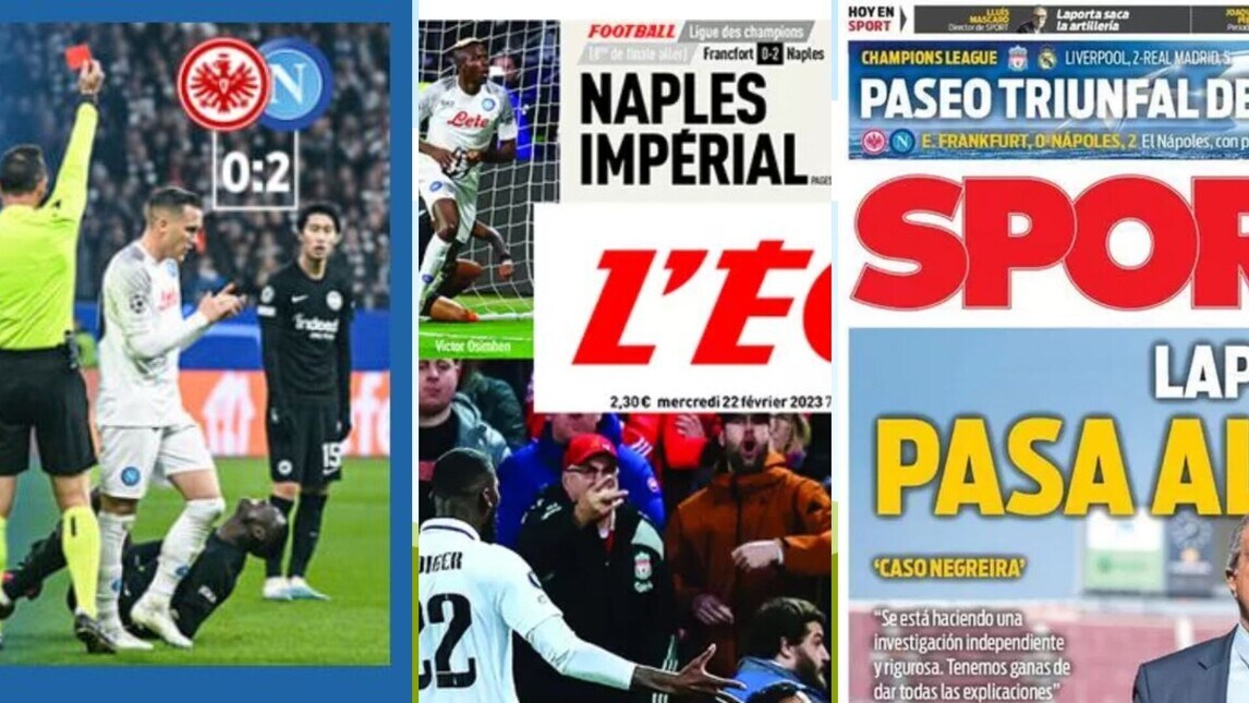 Napoli show in Champions: le aperture dei giornali esteri