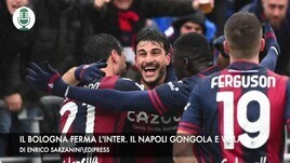 Il Bologna ferma l'Inter. Il Napoli gongola e vola a +18