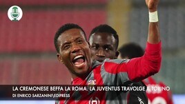 Cremonese, storica vittoria contro la Roma. La Juventus stende il Torino