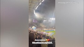 Zaccagni gol, Chiara Nasti esulta in tribuna