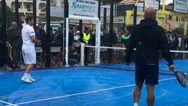 Totti, che show a Padel con Mancini, Di Biagio e Candela