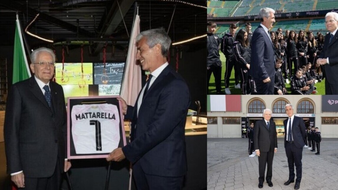 Palermo, che emozione: c'è Mattarella allo stadio Barbera