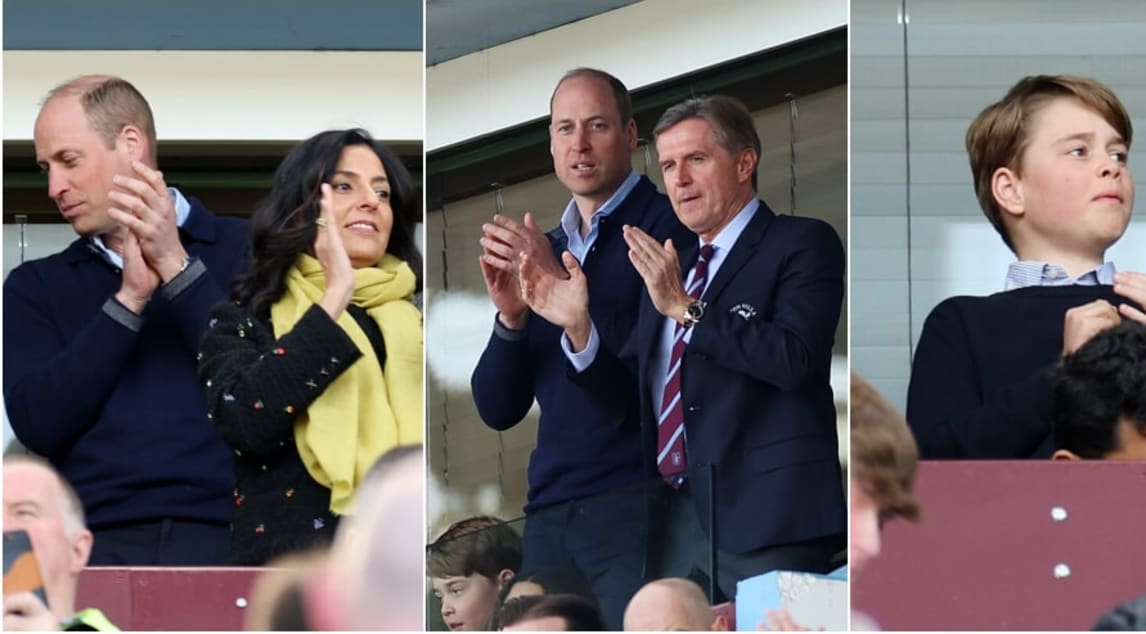 Il principe William impazzisce allo stadio con George: tutte le FOTO