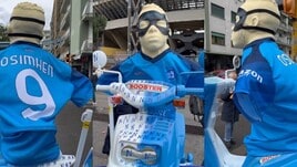 Osimhen e Kvaratskhelia 'inediti' al Maradona: video live