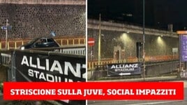 Striscione sulla Juve, social impazziti