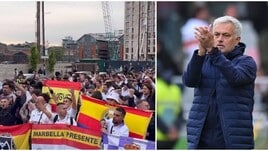 I tifosi del Real Madrid pazzi di Mourinho: il coro a Manchester